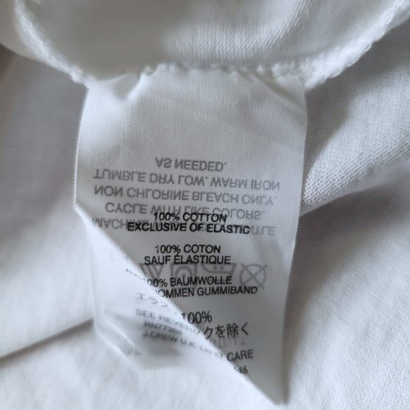 J. Crew White Smocked Square Neck Cotton Top (xxs) - Picture 6 of 6